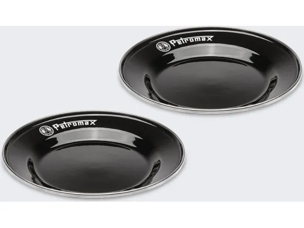 Petromax emaljerte tallerkener 26 cm 2 stk BLACK