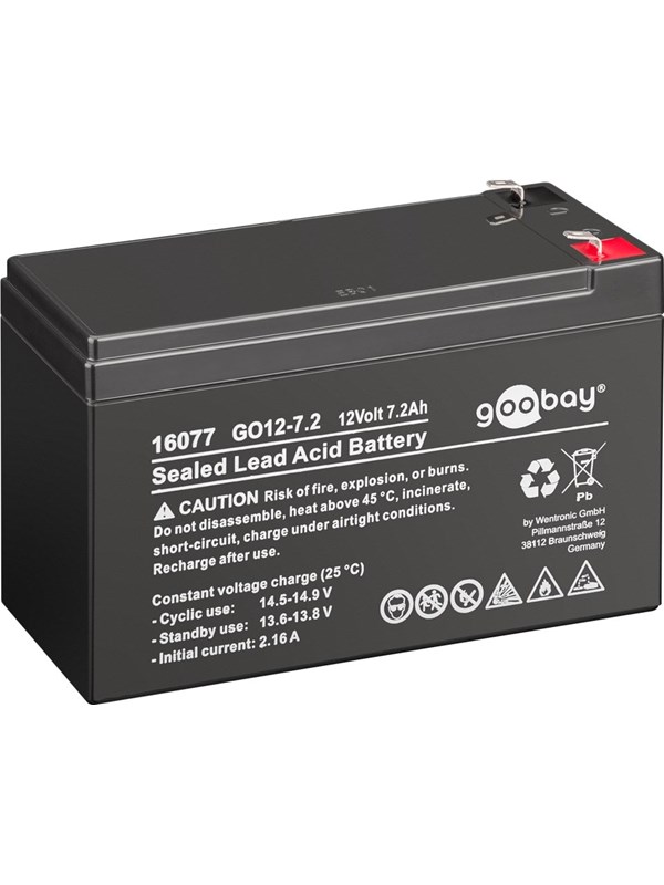 Pro GO12-7.2 (7200 mAh 12 V) - Faston (4.8mm) lead ac