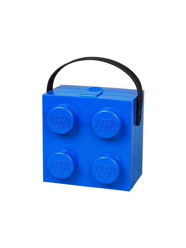 LEGO BOX W. HANDLE - BLUE