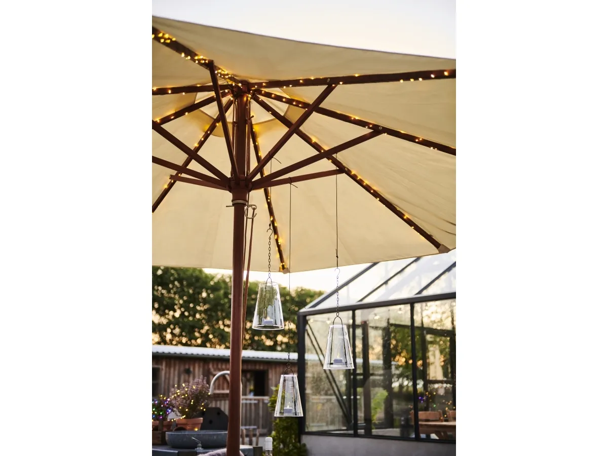 Sirius solcelle paraply - 128 LED