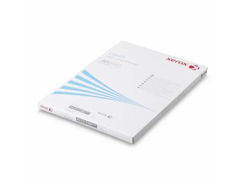 Xerox 003R97400, Hvit, Selvklebende skriveretikett, A4, Laser/Blekkskriver, Akryl, Permanent