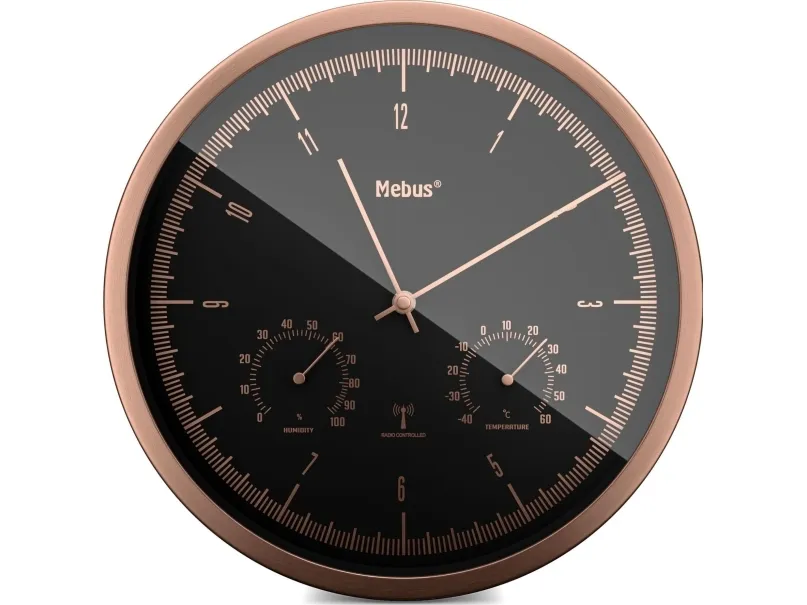 Mebus radioveggur med termo-hygrometer Mebus 19778