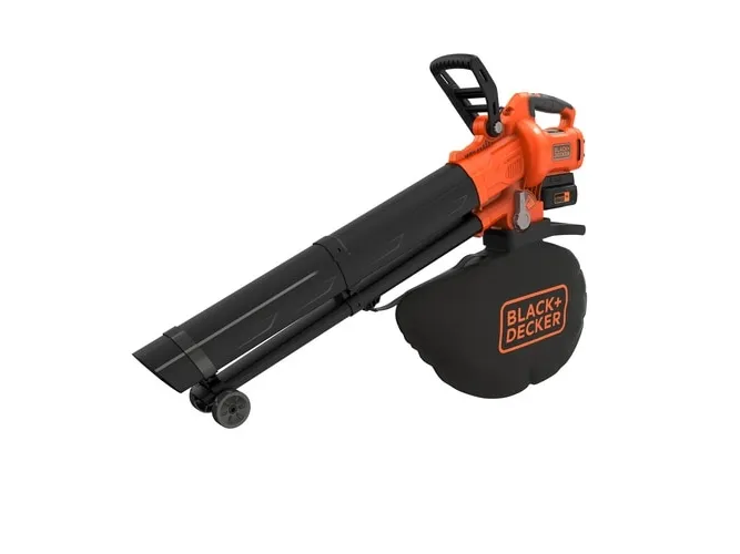 Black & Decker BCBLV3625L1, Håndholdt løvblåser, 270 km/t, 510 m³/t, Blåsende/sugende, 45 l, Sort, Oransje