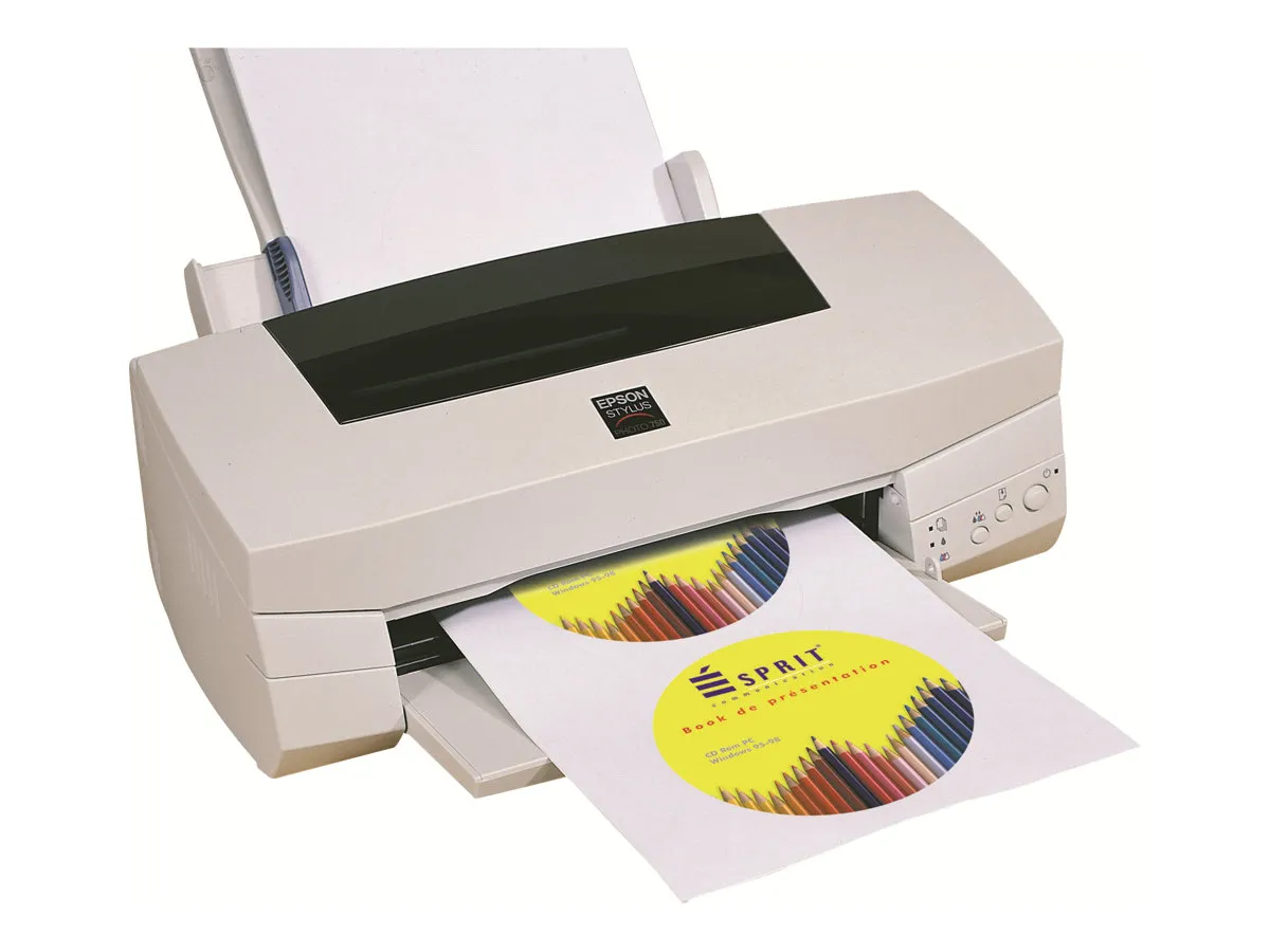 Avery CD/DVD-etiketter - Hvit - 117 mm rund 50 etikett(er) (25 ark x 2) CD/DVD-etiketter