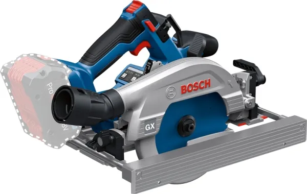 Bosch GKS 18V-57-2 GX, Sponplate, Tre, Sort, Blå, Børsteløs, 16,5 cm, 5000 RPM, 2 cm - SOLO