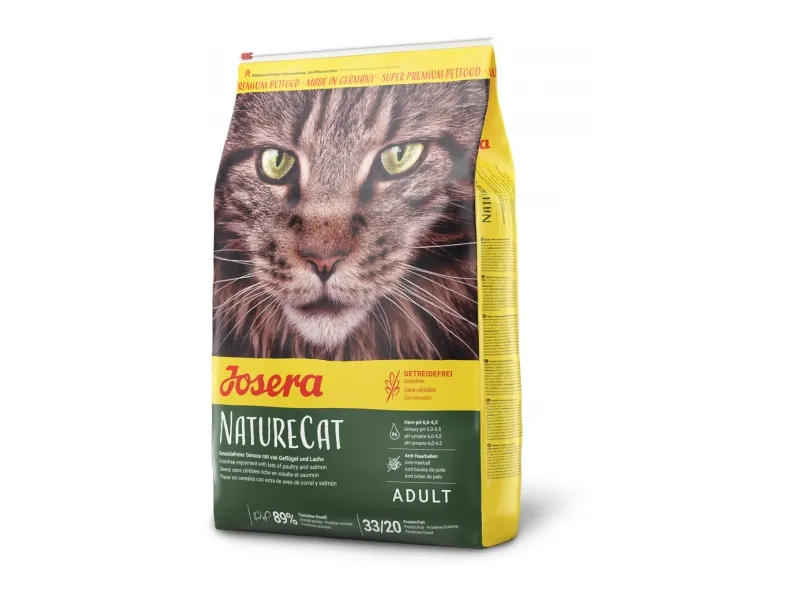 Josera NatureCat, Voksen, Fjærfe, Laks, 2 kg