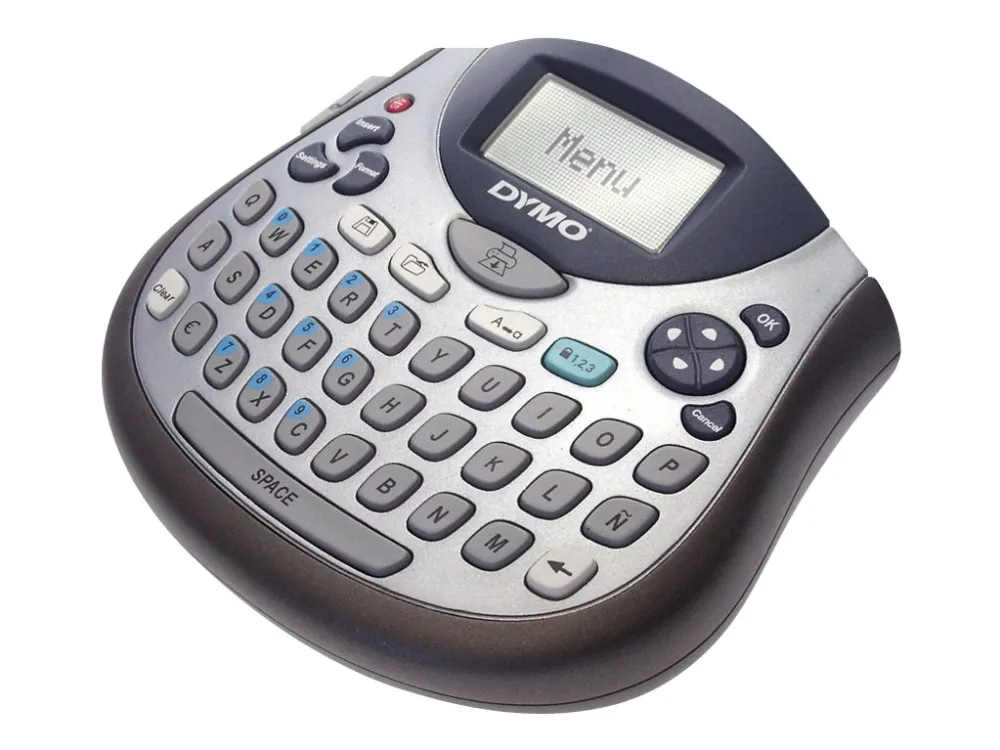 DYMO LetraTag LT-100T - Etikettmaker - S/H - direktetermisk - Rull (1,2 cm) - kutter - 1 linjes utskrift, 2-linjers utskrift, sanntidsklokke