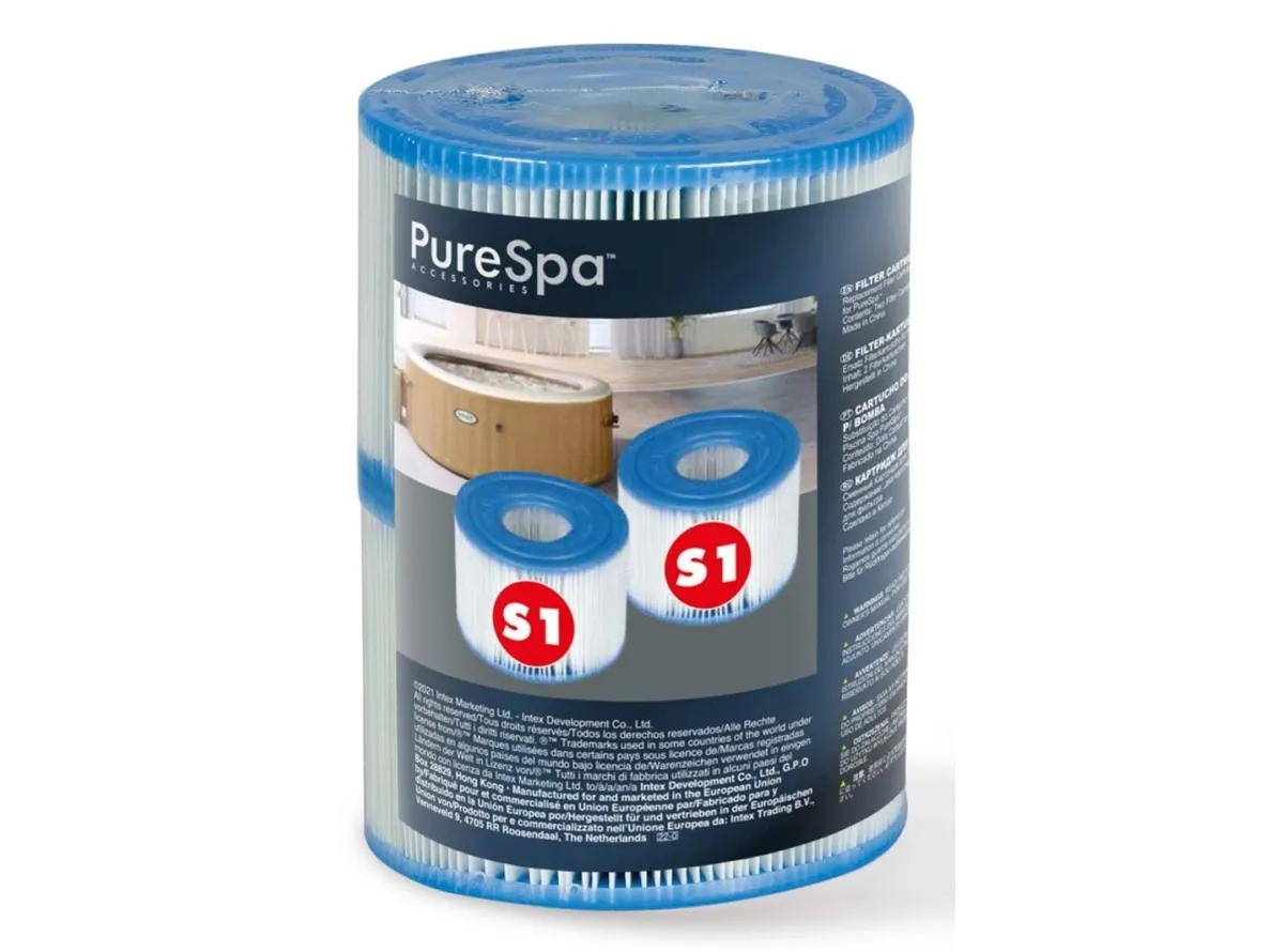 Intex 29001, Filterpatron, Blå, Hvid, Plast, Spabasseng, Rund, Kina