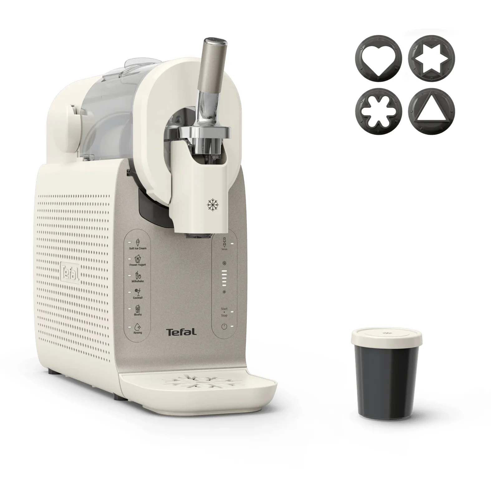 Tefal IG803AE0, Iskremmaskin med myk servering, 1 l, Hvit, 246 mm, 526 mm, 503 mm
