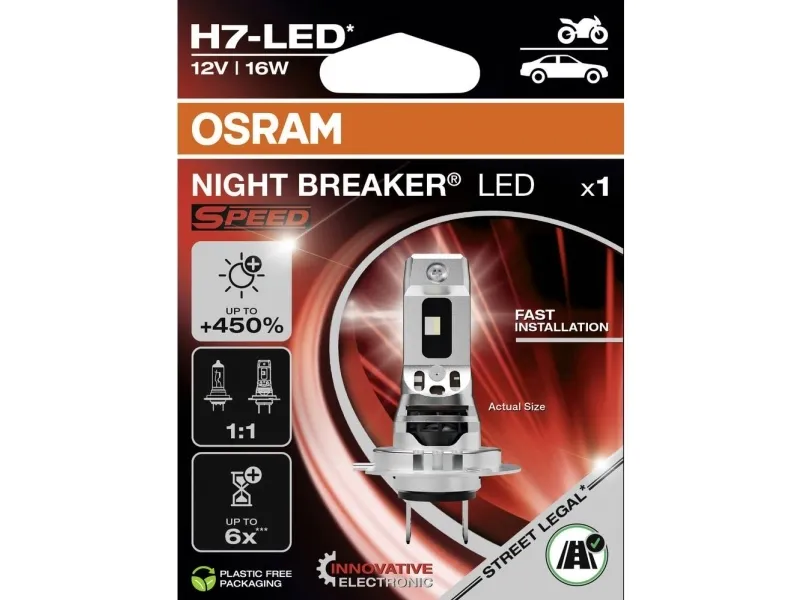 Osram Night Breaker LED Speed H7 +450% (1 stk)