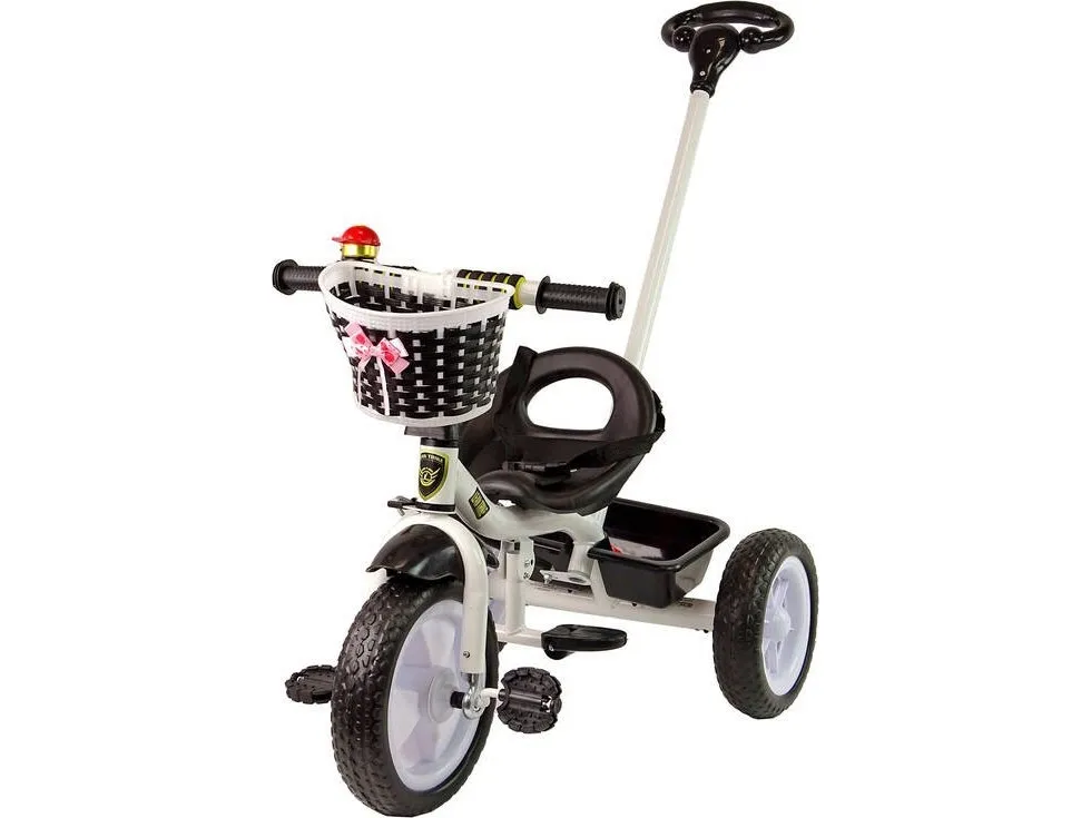 TRITON trehjulsykkel PRO100 svart med kurv, EVA-hjul