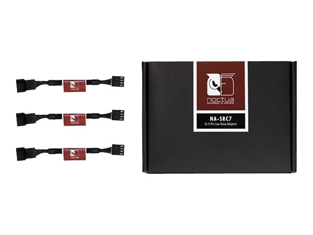 Noctua NA-SRC7 - Viftestrømadapter - 4-pins PWM (hann) til 4-pins PWM (hunn) - 11 cm (en pakke 3)