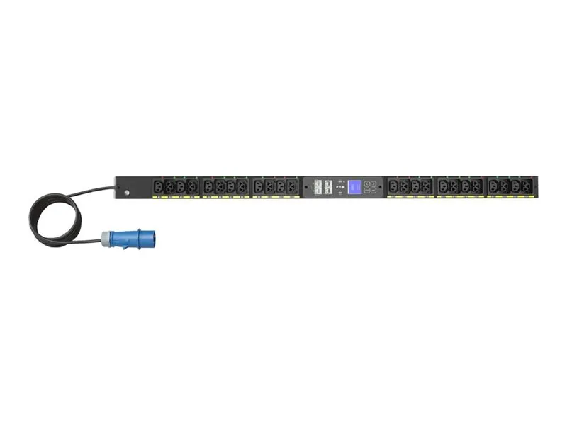 Eaton G4 - Strømfordelerenhet (kan monteres i rack) - målt inngang - AC 200-240 V - 3.7 kW - enkeltfase - Ethernet 10/100/1000 - inngang: IEC 60309 16A - utgangskontakter: 24 (12 x IEC 60320 C13, 12 x IEC 60320 C39) - 0U - 3 m kabel - svart
