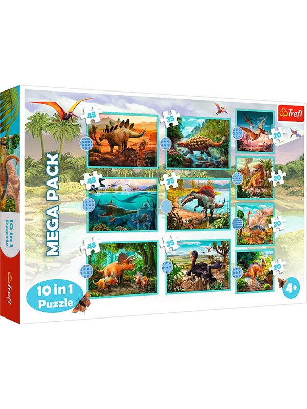 Trefl Puzzle - Meet all the dinosaurs (10in1) Gulv