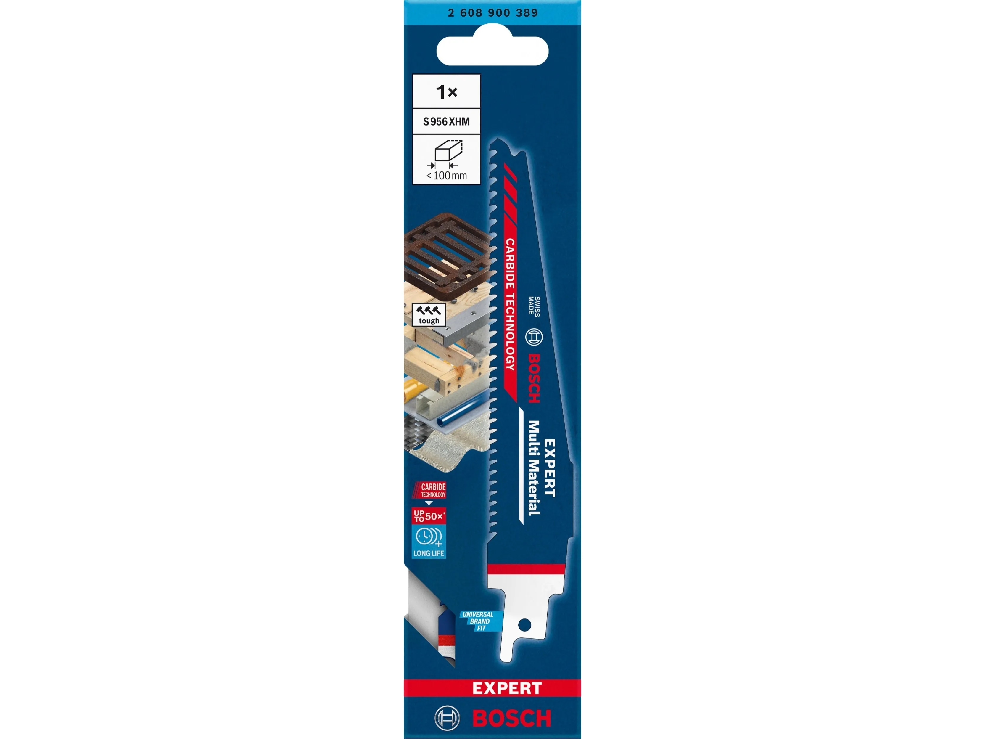 Bosch Expert Multi Material S 956 XHM - Sagblad - for tre med spiker, løvtre, støpejern, plastic composites - lengde: 150 mm - bredde: 25 mm