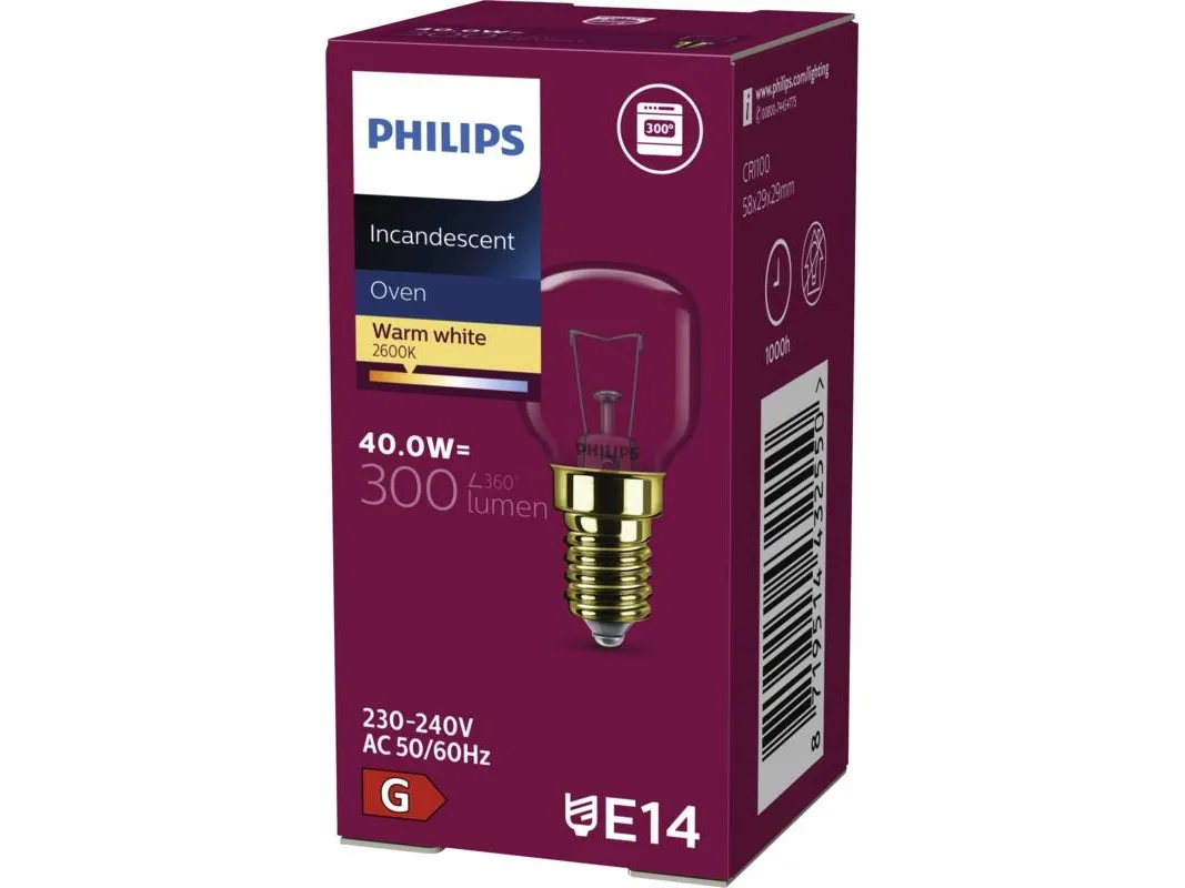 Ovnlampe 40W 230V E14 Krone Klar (E)