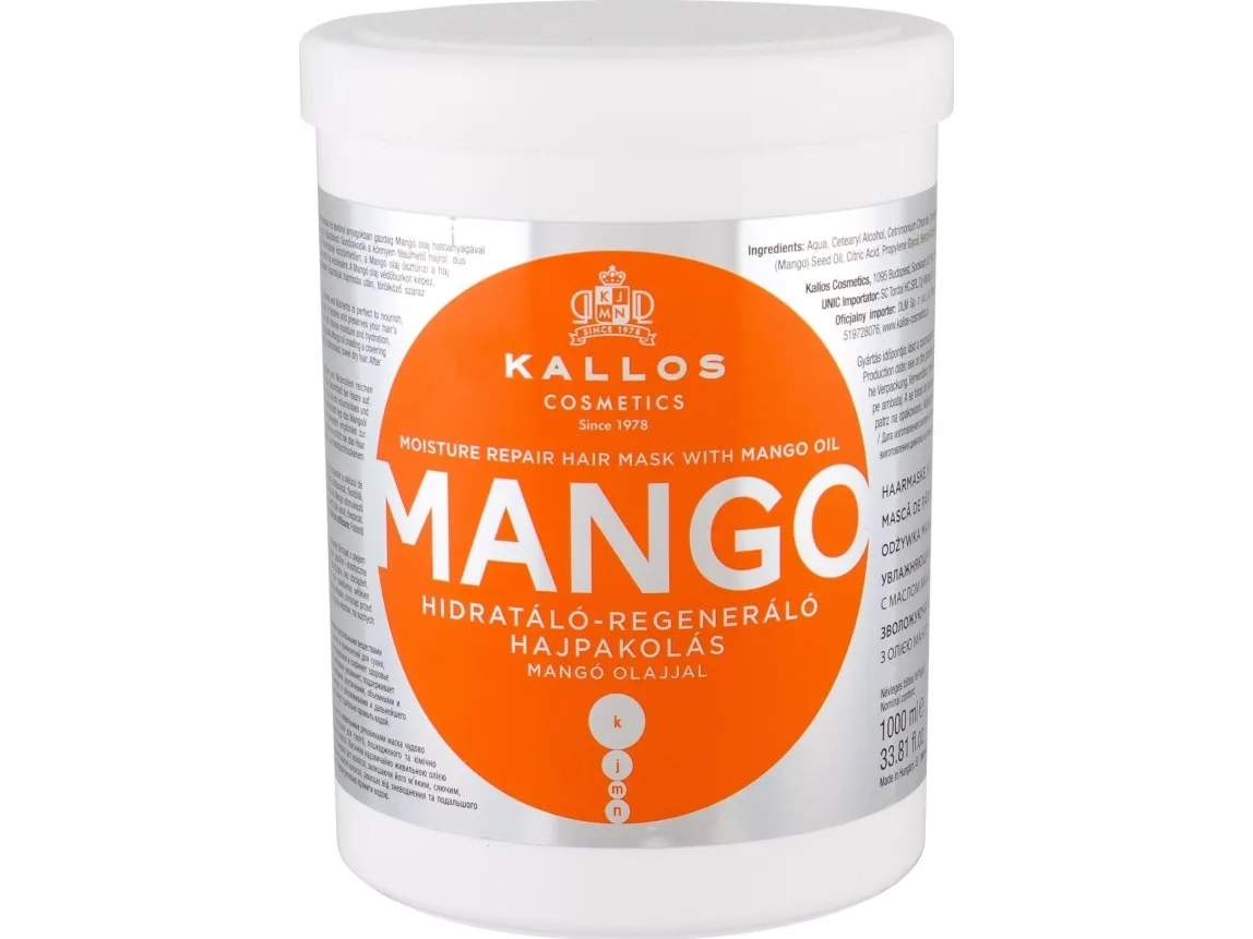 Kallos Kjmn Moisture Repair Hair Mask With Mango Oil - 1000ml