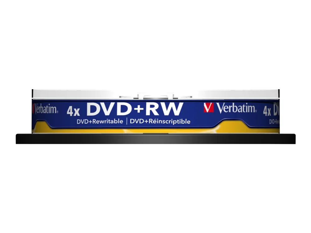 Verbatim - 10 x DVD+RW - 4.7 GB (120 min) 4x - matt sølv - spindel