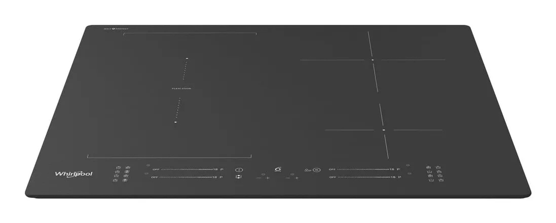 Whirlpool WF S7560NE BM, Svart, Innebygget, 60 cm, Sonebasert induksjon, Glass-keramikk, 4 zone(s)