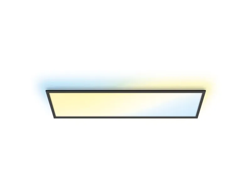 WiZ Tunable White panel taklampe dimbar 3400 lm varm til kald hvit rektangulær smart kontroll via app/stemme via WiFi svart