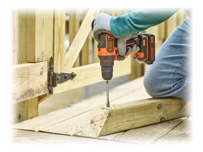 BLACK+DECKER BDCDD186K - Drill/driver - trådløs - 2 hastigheter - nøkkelfri borhylse 10 mm - 40 N·m - 18 V