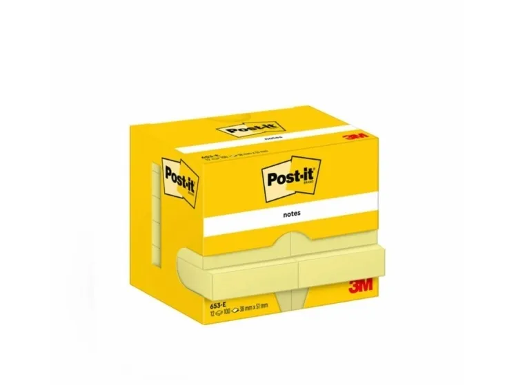 Post-it Notes 38x51 mm gul - (12 stk.)