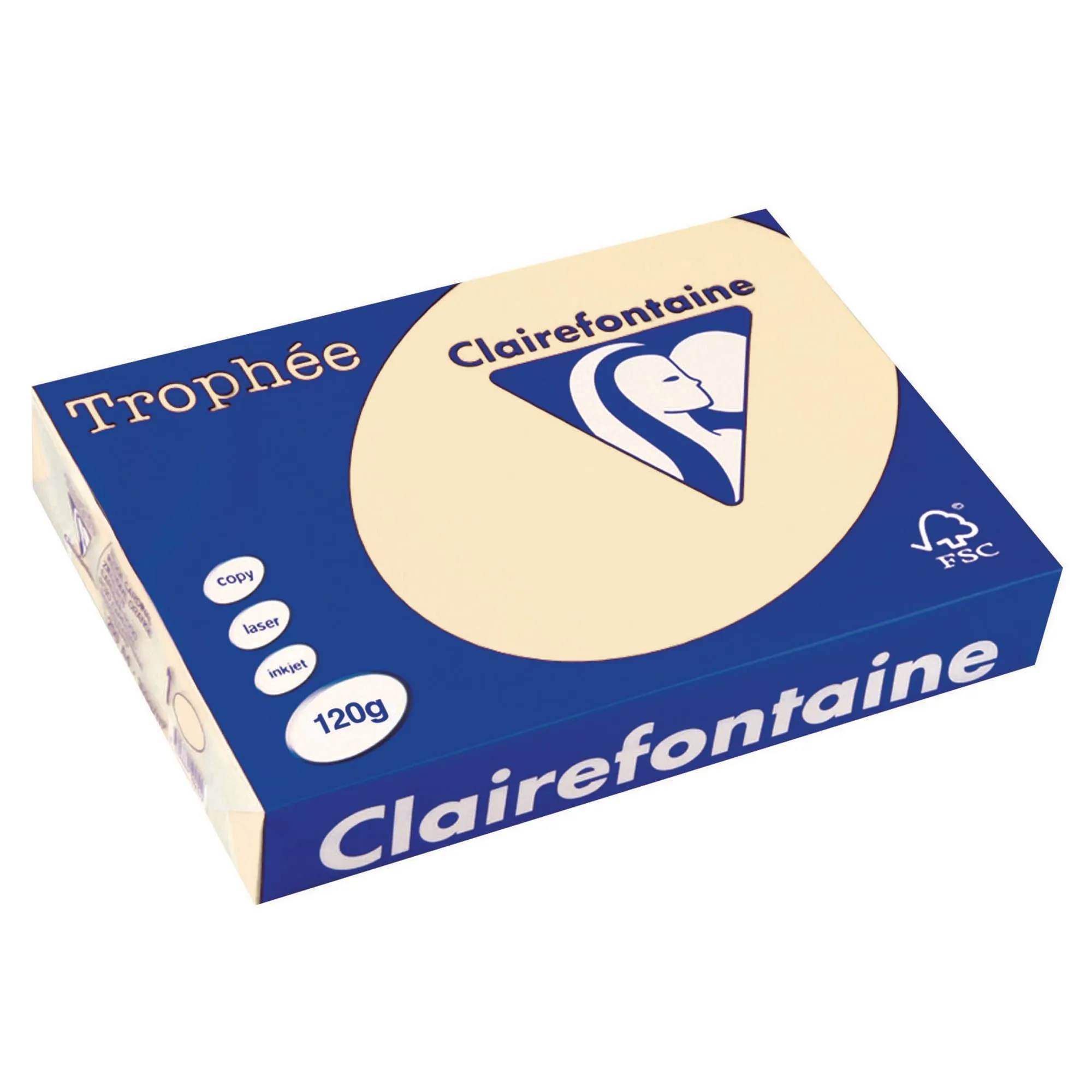 Farget papir Trophée, A4, 120g, sand 1242, pakke med 250 ark