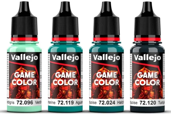 Vallejo Game Color 72.390 turkis fargesett (4x18 ml)