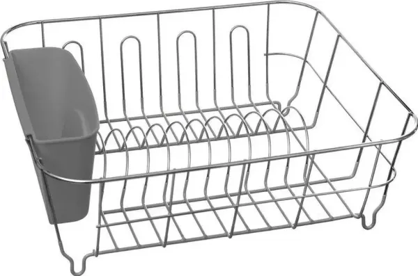 5five avdryppskål for oppvask, metallkonstruksjon med plastbeholder til bestikk