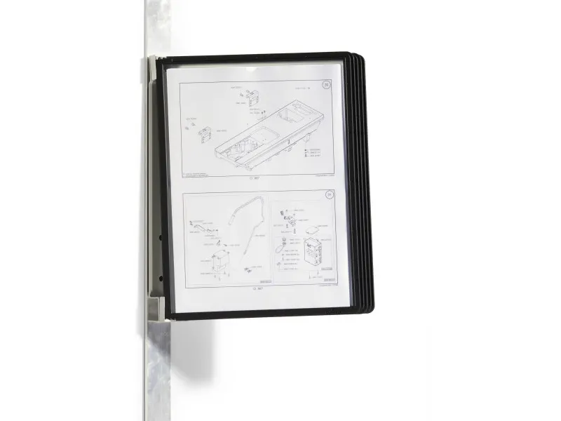 Durable Vario magnet wall 5, Vegg, Portrett, A4, Sort
