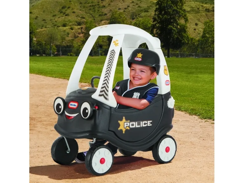 Little Tikes Tikes Patrol Police Car, 1,5 år, 4 hjul, Plast, Svart, Hvit, Batterier kreves