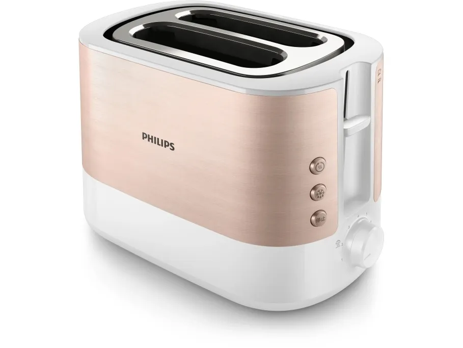 Philips Viva Collection HD2638/11, 2 skiver, Rosegull, Hvit, Metall, 950 W, 230 V, 1050 W