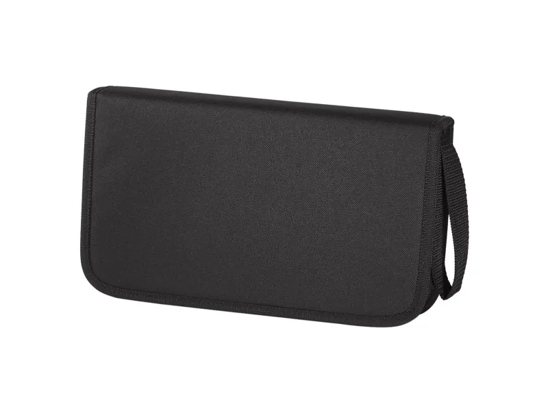 Hama CD/DVD Nylon Wallet 64 - Lomme for CD/DVD-plater - 64 plater - 600D nylon - svart, blå