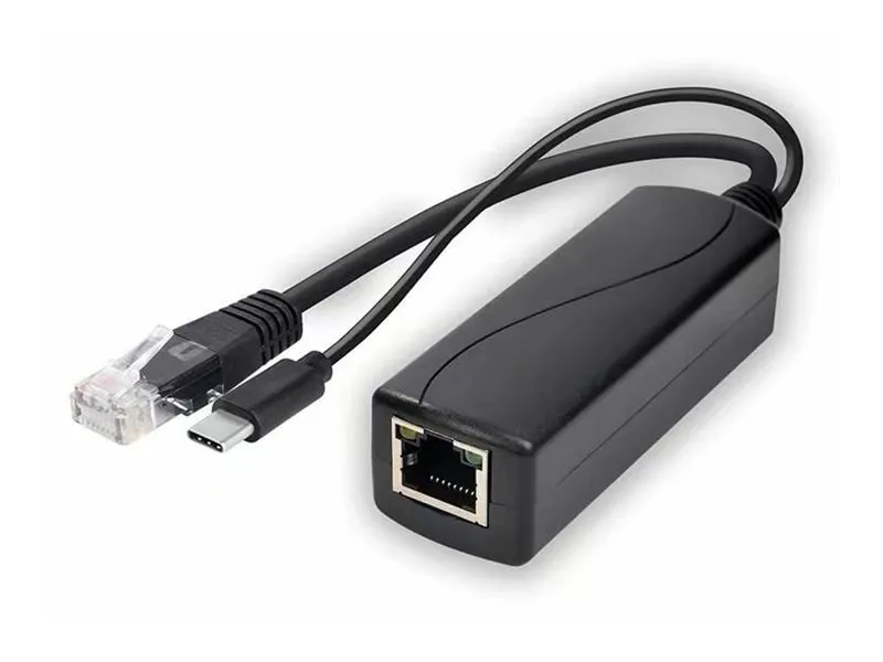 MicroConnect - PoE splitter - 48 V - utgangskontakter: 2 - svart