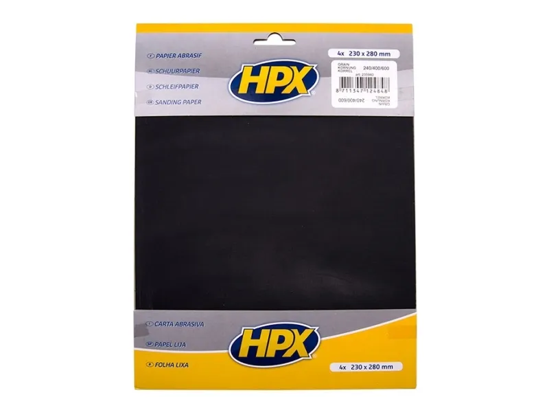 HPX sandpapir sæt 1 stk p240, 2 stk p400 og 1 stk p600