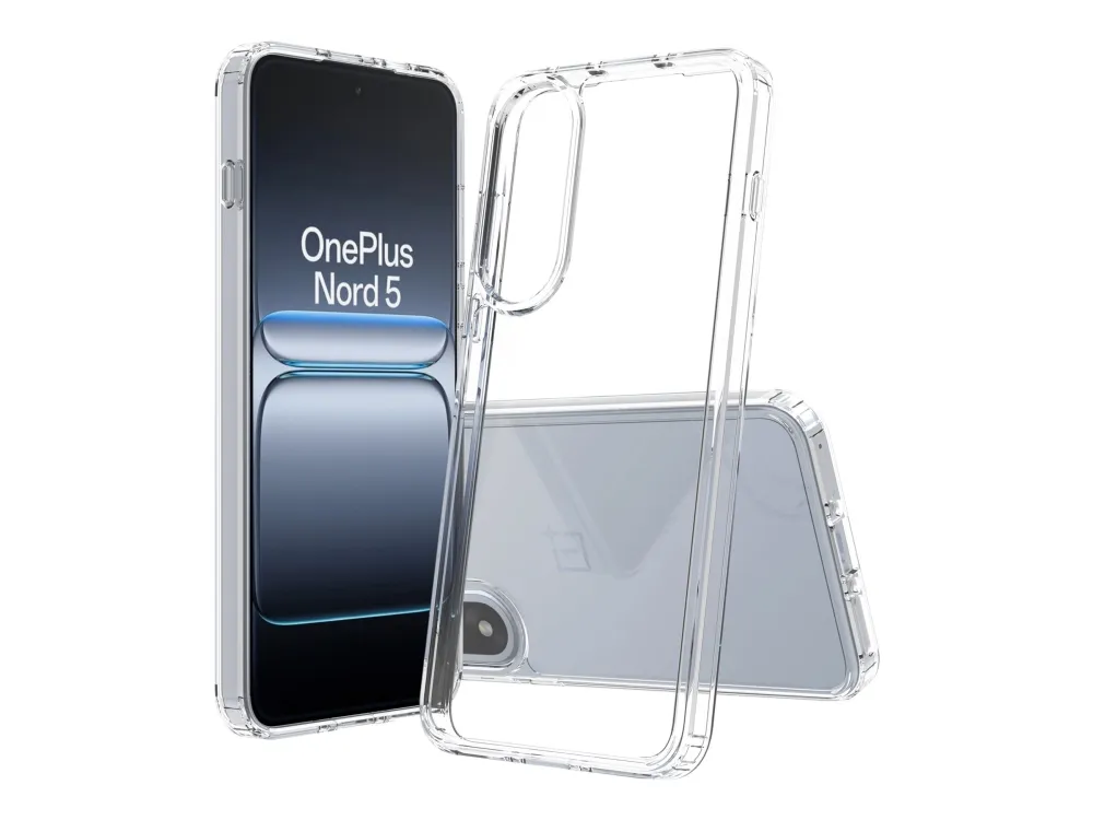 Screenor Bumper - Baksidedeksel for mobiltelefon - termoplast-polyuretan (TPU), akryl - gjennomsiktig - for OnePlus Nord 5
