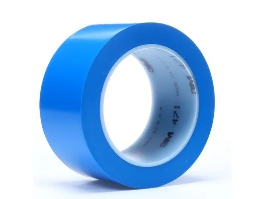 3M 471BL50, 1 stykker, Blå, Silikon/gummi, 32,9 m, 50,8 mm, 0,13 mm