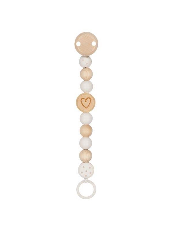 Goki Wooden Pacifier Chain Heart