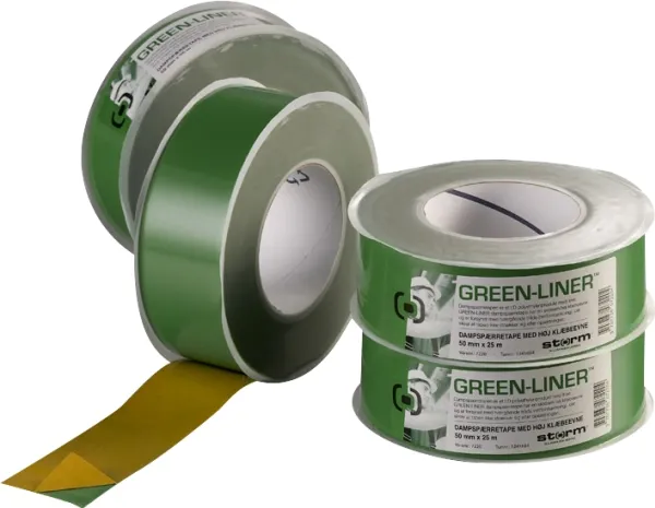 Dampspærretape Green-Liner 50 mm x 25M grøn (fleksibel)