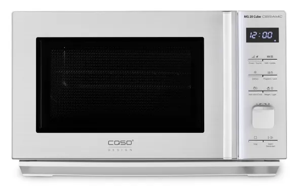 Caso MG20C, Benkeplate, 20 l, 800 W, Knapper, Rotasjon, Sort, Rustfritt stål, 1000 W