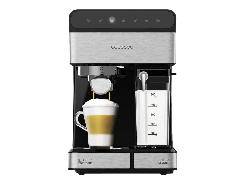 Cecotec Power Instant-ccino 20 Touch - Kaffemaskin med melkeskummer - 20 bar - svart
