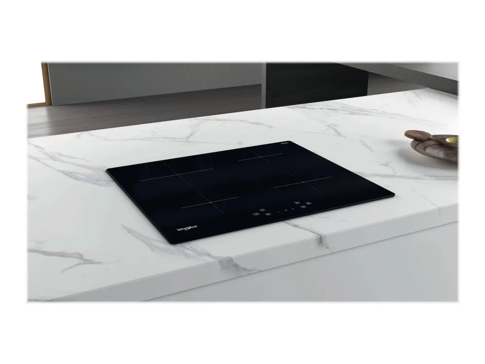 Whirlpool WS Q4860 NE - Induksjonskomfyrtopp - 4 plater - Nisje - bredde: 56 cm - dybde: 48 cm - svart