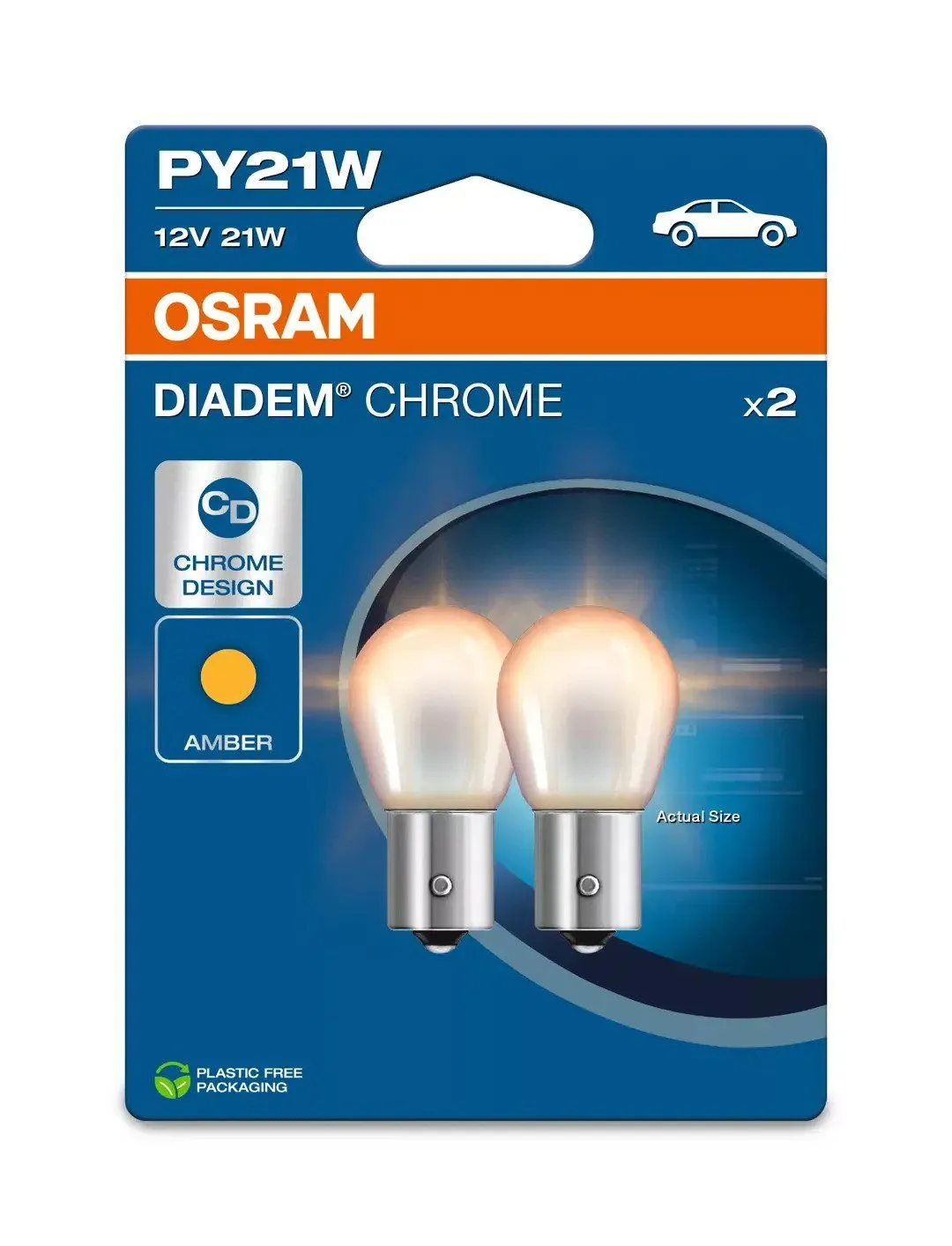 OSRAM Diadem Krom Signalpære - PY21W Bilpærer