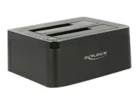 Delock Dual Docking Station SATA HDD > USB 3.0 with Clone Function - Diskkontroller - 2.5, 3.5 - SATA 6Gb/s - USB 3.0