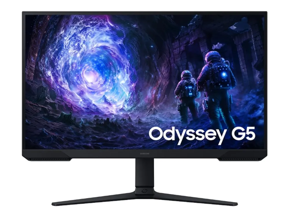 Samsung Odyssey G5 S27FG510EU - G5F1 Series - LED-skjerm - gaming - 27 - 2560 x 1440 QHD @ 180 Hz - VA - 300 cd/m² - 3000:1 - HDR10 - 1 ms - 2xHDMI, DisplayPort - svart