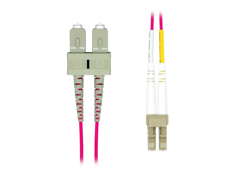 ProXtend - Koblingskabel - LC/UPC-multimodus (hann) til SC/UPC-multimodus (hann) - 5 m - 2 mm - fiberoptisk - dupleks - 125 mikroner - OM4 - halogenfri - fiolett