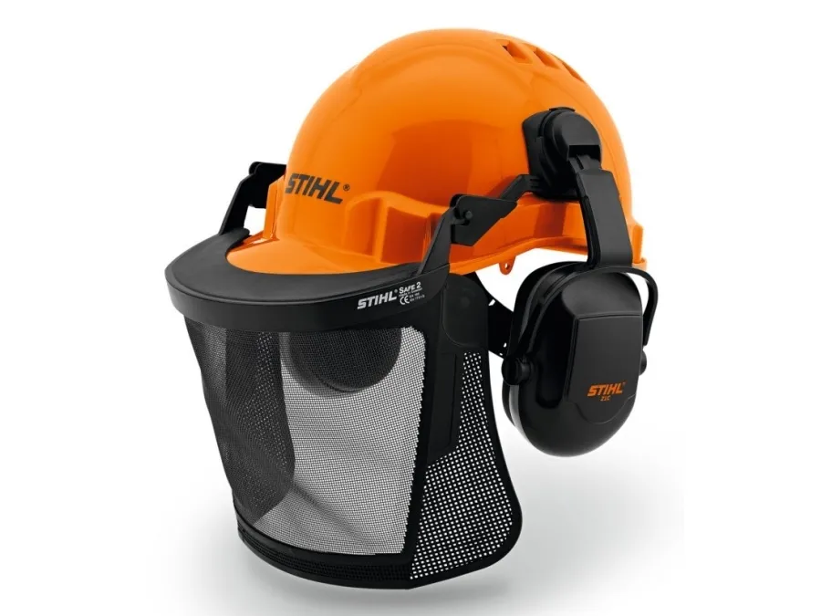 Stihl 00008880810 grunnleggende hjelmsett med skogshjelm, ansiktsbeskyttelse og gå