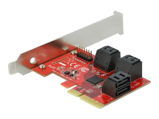 Delock - Lagringskontroller - SATA 6 Gb/s - lav profil - PCIe 3.0 x4