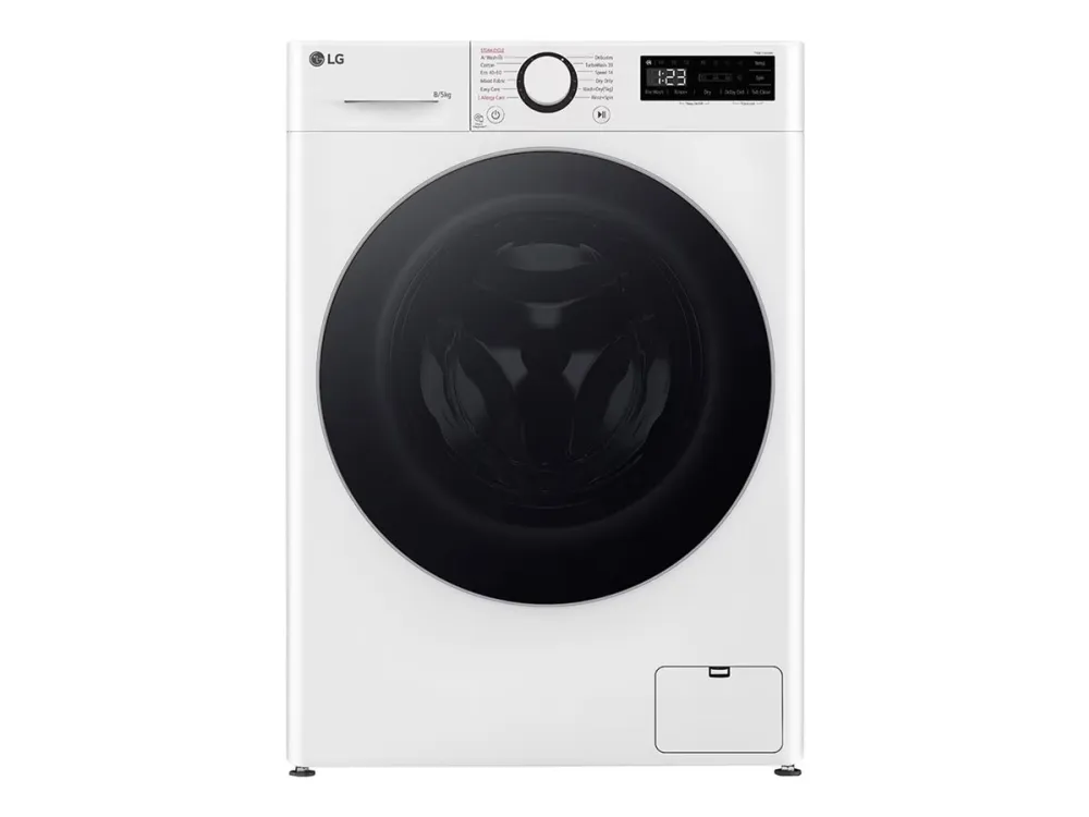 LG F2DR508S1W - Vaskemaskin/tørker - bredde: 60 cm - dybde: 53.5 cm - høyde: 85 cm - frontileggelse - 8 kg - 1200 rpm - hvit