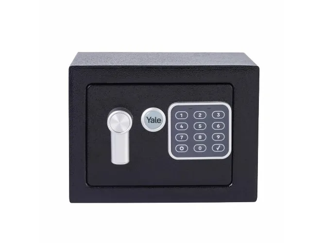 Yale YSV/170/DB2, Frittstående safe, 3,8 l, Svart, Kombinasjonslås, Stål, Gulv/vegg